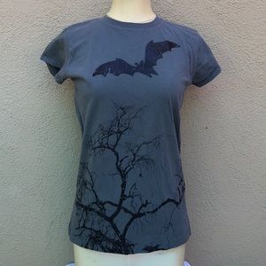 Halloween Bat and Creepy Trees T-Shirt